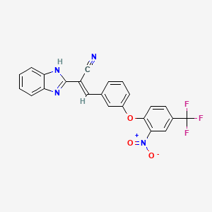 2-(1H-benzimidazol-2-yl)-3-{3-[2-nitro-4-(trifluoromethyl)phenoxy]phenyl}acrylonitrile