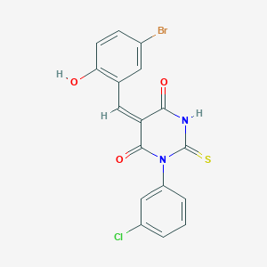 5-(5-bromo-2-hydroxybenzylidene)-1-(3-chlorophenyl)-2-thioxodihydro-4,6(1H,5H)-pyrimidinedione