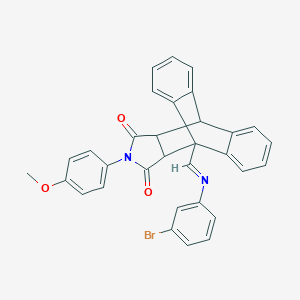 1-{(E)-[(3-bromophenyl)imino]methyl}-17-(4-methoxyphenyl)-17-azapentacyclo[6.6.5.0~2,7~.0~9,14~.0~15,19~]nonadeca-2,4,6,9,11,13-hexaene-16,18-dione (non-preferred name)