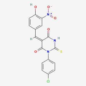 1-(4-chlorophenyl)-5-(4-hydroxy-3-nitrobenzylidene)-2-thioxodihydro-4,6(1H,5H)-pyrimidinedione