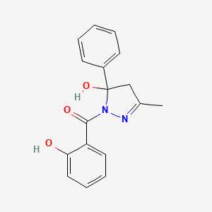 1-(2-hydroxybenzoyl)-3-methyl-5-phenyl-4,5-dihydro-1H-pyrazol-5-ol