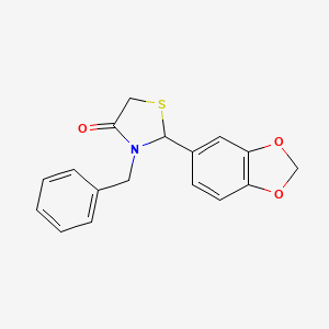 2-(1,3-benzodioxol-5-yl)-3-benzyl-1,3-thiazolidin-4-one