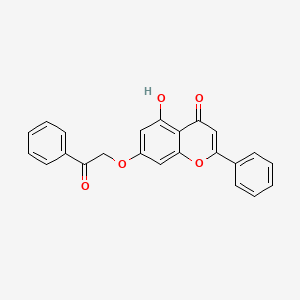molecular formula C23H16O5 B3880151 5-hydroxy-7-(2-oxo-2-phenylethoxy)-2-phenyl-4H-chromen-4-one 