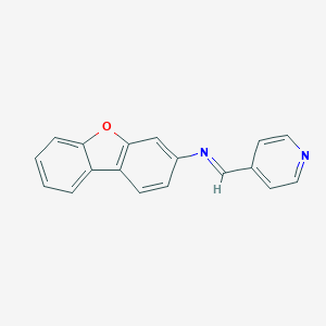 molecular formula C18H12N2O B388017 N-dibenzo[b,d]furan-3-yl-N-(4-pyridinylmethylene)amine 
