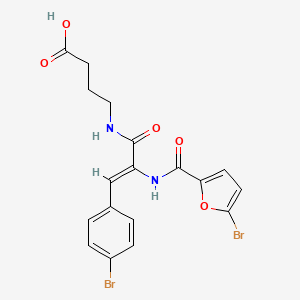 4-{[2-[(5-bromo-2-furoyl)amino]-3-(4-bromophenyl)acryloyl]amino}butanoic acid