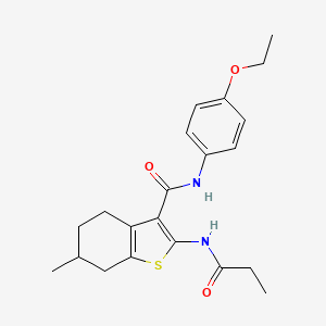 N-(4-ethoxyphenyl)-6-methyl-2-(propionylamino)-4,5,6,7-tetrahydro-1-benzothiophene-3-carboxamide