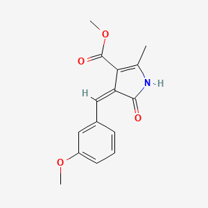 molecular formula C15H15NO4 B3880367 methyl 4-(3-methoxybenzylidene)-2-methyl-5-oxo-4,5-dihydro-1H-pyrrole-3-carboxylate 