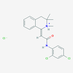 molecular formula C20H21Cl3N2O B3880461 (2Z)-N-(2,4-dichlorophenyl)-2-(2,3,3-trimethyl-3,4-dihydro-1(2H)-isoquinolinylidene)acetamide hydrochloride 