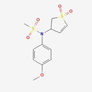 molecular formula C12H15NO5S2 B3880465 N-(1,1-dioxido-2,3-dihydro-3-thienyl)-N-(4-methoxyphenyl)methanesulfonamide 