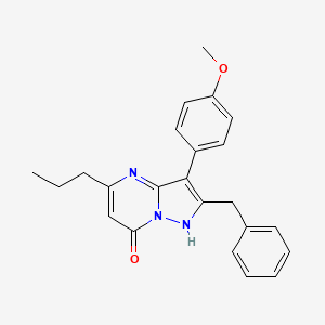 molecular formula C23H23N3O2 B3880475 2-benzyl-3-(4-methoxyphenyl)-5-propylpyrazolo[1,5-a]pyrimidin-7(4H)-one 