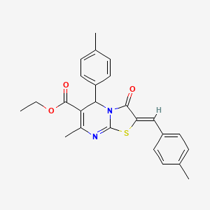 ethyl 7-methyl-2-(4-methylbenzylidene)-5-(4-methylphenyl)-3-oxo-2,3-dihydro-5H-[1,3]thiazolo[3,2-a]pyrimidine-6-carboxylate