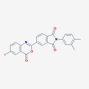 molecular formula C24H15IN2O4 B388060 2-(3,4-dimethylphenyl)-5-(6-iodo-4-oxo-4H-3,1-benzoxazin-2-yl)-1H-isoindole-1,3(2H)-dione 