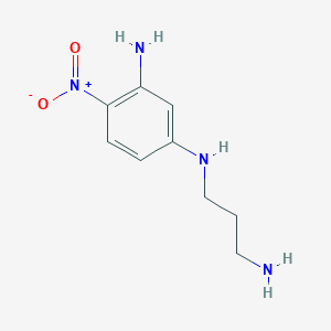 molecular formula C9H14N4O2 B3880612 (3-amino-4-nitrophenyl)(3-aminopropyl)amine 