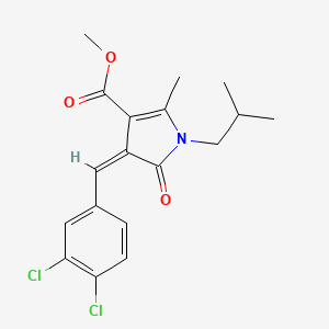 molecular formula C18H19Cl2NO3 B3880623 methyl 4-(3,4-dichlorobenzylidene)-1-isobutyl-2-methyl-5-oxo-4,5-dihydro-1H-pyrrole-3-carboxylate 