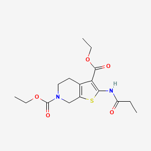 diethyl 2-(propionylamino)-4,7-dihydrothieno[2,3-c]pyridine-3,6(5H)-dicarboxylate
