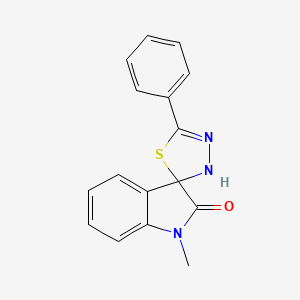 molecular formula C16H13N3OS B3880629 1-methyl-5'-phenyl-3'H-spiro[indole-3,2'-[1,3,4]thiadiazol]-2(1H)-one 