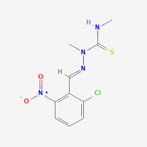 molecular formula C10H11ClN4O2S B3880727 2-chloro-6-nitrobenzaldehyde N,N'-dimethylthiosemicarbazone 