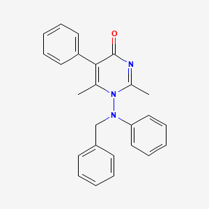 molecular formula C25H23N3O B3880759 1-[benzyl(phenyl)amino]-2,6-dimethyl-5-phenyl-4(1H)-pyrimidinone 