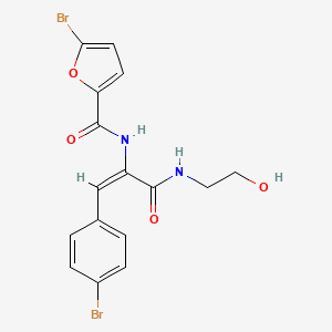 molecular formula C16H14Br2N2O4 B3880801 5-bromo-N-(2-(4-bromophenyl)-1-{[(2-hydroxyethyl)amino]carbonyl}vinyl)-2-furamide 