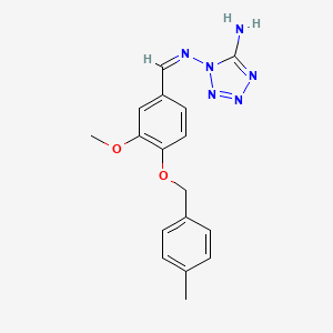 molecular formula C17H18N6O2 B3880807 N~1~-{3-methoxy-4-[(4-methylbenzyl)oxy]benzylidene}-1H-tetrazole-1,5-diamine 