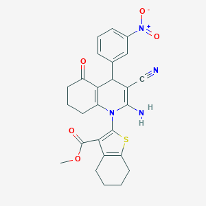 methyl 2-(2-amino-3-cyano-4-{3-nitrophenyl}-5-oxo-5,6,7,8-tetrahydro-1(4H)-quinolinyl)-4,5,6,7-tetrahydro-1-benzothiophene-3-carboxylate