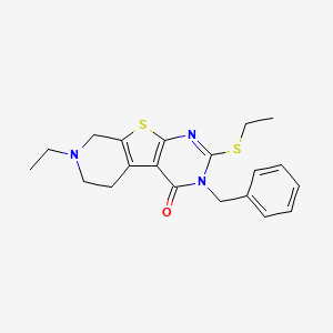 molecular formula C20H23N3OS2 B3880941 3-benzyl-7-ethyl-2-(ethylthio)-5,6,7,8-tetrahydropyrido[4',3':4,5]thieno[2,3-d]pyrimidin-4(3H)-one 