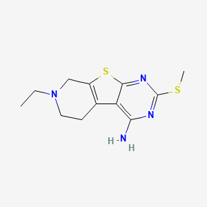 molecular formula C12H16N4S2 B3880955 7-ethyl-2-(methylthio)-5,6,7,8-tetrahydropyrido[4',3':4,5]thieno[2,3-d]pyrimidin-4-amine 
