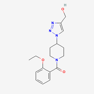 molecular formula C17H22N4O3 B3880971 {1-[1-(2-ethoxybenzoyl)-4-piperidinyl]-1H-1,2,3-triazol-4-yl}methanol 