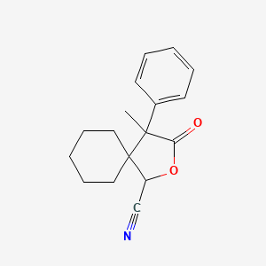 molecular formula C17H19NO2 B3880984 4-methyl-3-oxo-4-phenyl-2-oxaspiro[4.5]decane-1-carbonitrile 