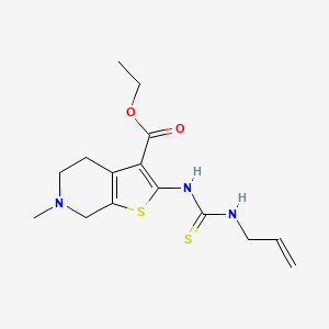 molecular formula C15H21N3O2S2 B3881005 ethyl 2-{[(allylamino)carbonothioyl]amino}-6-methyl-4,5,6,7-tetrahydrothieno[2,3-c]pyridine-3-carboxylate 