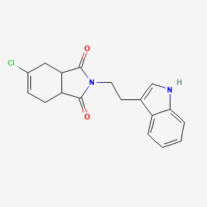 molecular formula C18H17ClN2O2 B3881019 5-chloro-2-[2-(1H-indol-3-yl)ethyl]-3a,4,7,7a-tetrahydro-1H-isoindole-1,3(2H)-dione 