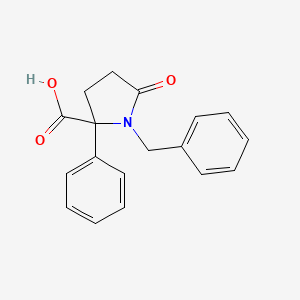 molecular formula C18H17NO3 B3881039 1-benzyl-5-oxo-2-phenylproline 