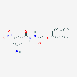 molecular formula C19H16N4O5 B3881050 3-amino-N'-[(2-naphthyloxy)acetyl]-5-nitrobenzohydrazide 