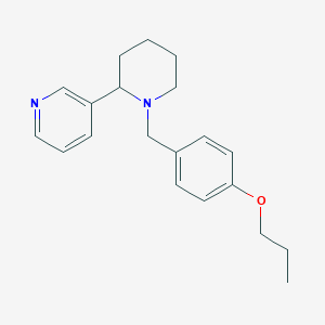 molecular formula C20H26N2O B3881056 3-[1-(4-propoxybenzyl)-2-piperidinyl]pyridine 