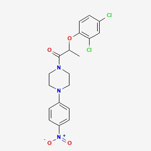 molecular formula C19H19Cl2N3O4 B3881064 1-[2-(2,4-dichlorophenoxy)propanoyl]-4-(4-nitrophenyl)piperazine 
