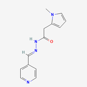 molecular formula C13H14N4O B3881098 2-(1-methyl-1H-pyrrol-2-yl)-N'-(4-pyridinylmethylene)acetohydrazide 