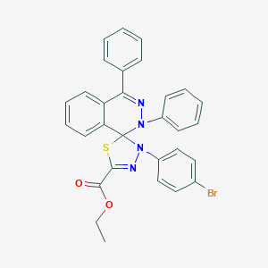 molecular formula C30H23BrN4O2S B388111 ethyl 3'-(4-bromophenyl)-2,4-diphenyl-2H,3'H-spiro[phthalazine-1,2'-[1,3,4]thiadiazole]-5'-carboxylate 