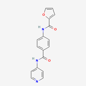 molecular formula C17H13N3O3 B3881119 N-{4-[(4-pyridinylamino)carbonyl]phenyl}-2-furamide 