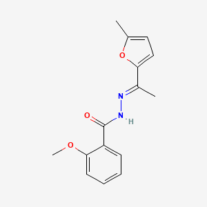 molecular formula C15H16N2O3 B3881134 2-methoxy-N'-[1-(5-methyl-2-furyl)ethylidene]benzohydrazide 