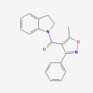 molecular formula C19H16N2O2 B3881147 1-[(5-methyl-3-phenyl-4-isoxazolyl)carbonyl]indoline 