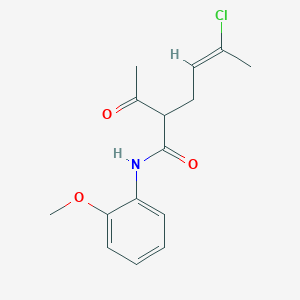 molecular formula C15H18ClNO3 B3881158 2-acetyl-5-chloro-N-(2-methoxyphenyl)-4-hexenamide 