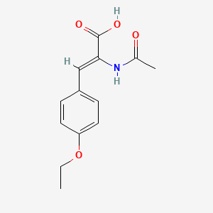 molecular formula C13H15NO4 B3881160 2-(acetylamino)-3-(4-ethoxyphenyl)acrylic acid 