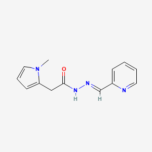 molecular formula C13H14N4O B3881188 2-(1-methyl-1H-pyrrol-2-yl)-N'-(2-pyridinylmethylene)acetohydrazide 