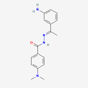 molecular formula C17H20N4O B3881203 N'-[1-(3-aminophenyl)ethylidene]-4-(dimethylamino)benzohydrazide 