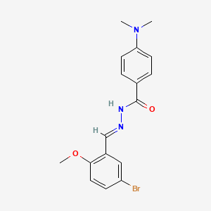 molecular formula C17H18BrN3O2 B3881227 N'-(5-bromo-2-methoxybenzylidene)-4-(dimethylamino)benzohydrazide 