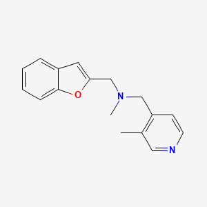 molecular formula C17H18N2O B3881240 (1-benzofuran-2-ylmethyl)methyl[(3-methylpyridin-4-yl)methyl]amine 
