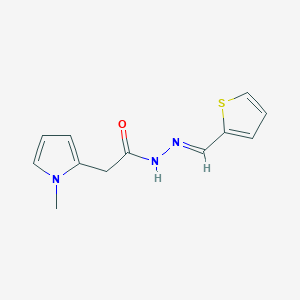 molecular formula C12H13N3OS B3881250 2-(1-methyl-1H-pyrrol-2-yl)-N'-(2-thienylmethylene)acetohydrazide 