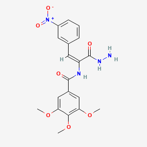 molecular formula C19H20N4O7 B3881254 N-[1-(hydrazinocarbonyl)-2-(3-nitrophenyl)vinyl]-3,4,5-trimethoxybenzamide 