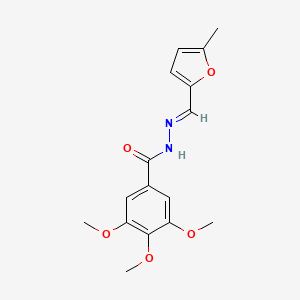 molecular formula C16H18N2O5 B3881269 3,4,5-trimethoxy-N'-[(5-methyl-2-furyl)methylene]benzohydrazide CAS No. 329024-14-8