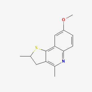 molecular formula C14H15NOS B3881271 8-methoxy-2,4-dimethyl-2,3-dihydrothieno[3,2-c]quinoline 